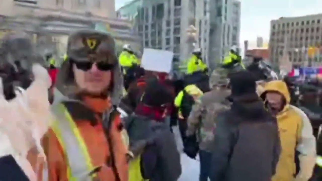 2022 Ottawa Freedom Convoy  | Ottawa Police TRAMPLE protesters with horses.