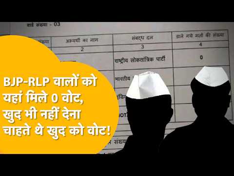 Rajasthan Civic Elections: This is unbelievable... BJP and RLP candidates got 0 votes here, peopl...