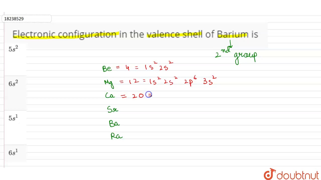 barium atom electrons