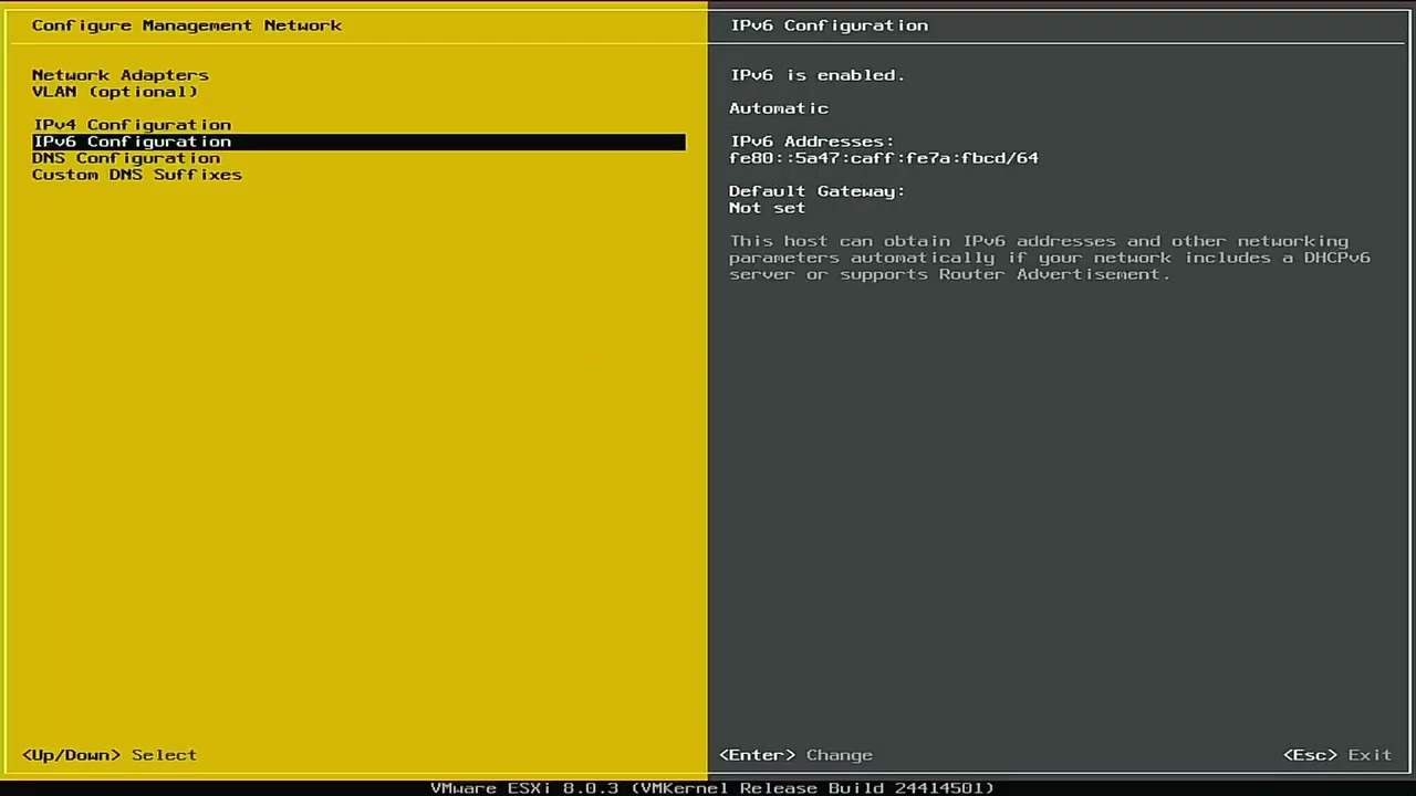 ESXi 8 host - setting management IP Thumbnail