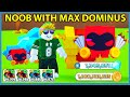 Noob With Full Team of Dominus Pets in Roblox Pet Simulator X