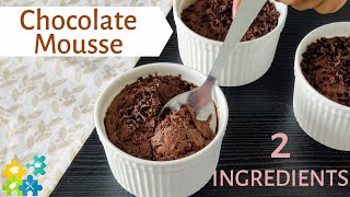 Eggless Chocolate Mousse | 2 Ingredients Chocolate Mousse | Chocolate Mousse Recipe Without Eggs