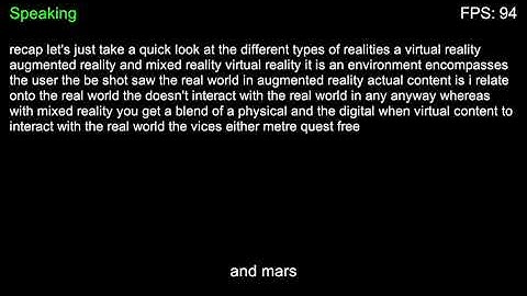 Automatic Speech Recognition (ASR) in Unity
