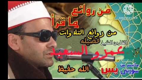فضيله الشيخ عمرو السعيد القارئ بجمهورية مصر العربية روائع التلاوات ماتيسر من سوره يس