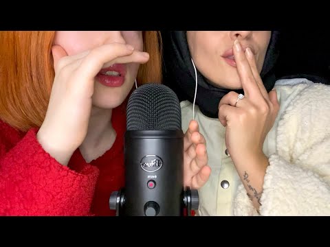 SPİT PAİNTİNG VE YOĞUN AĞIZ SESLERİ | TWİN ASMR 👭no talking 💤