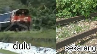 ketika dulu rel kereta api masih aktif di Solok Deket danau Singkarak