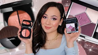 CHANEL FLEURS DE PRINTEMPS BLUSH + HIGHLIGHT DUO & DIOR PINK SAKURA  EYESHADOW PALETTE! SPRING 2021 