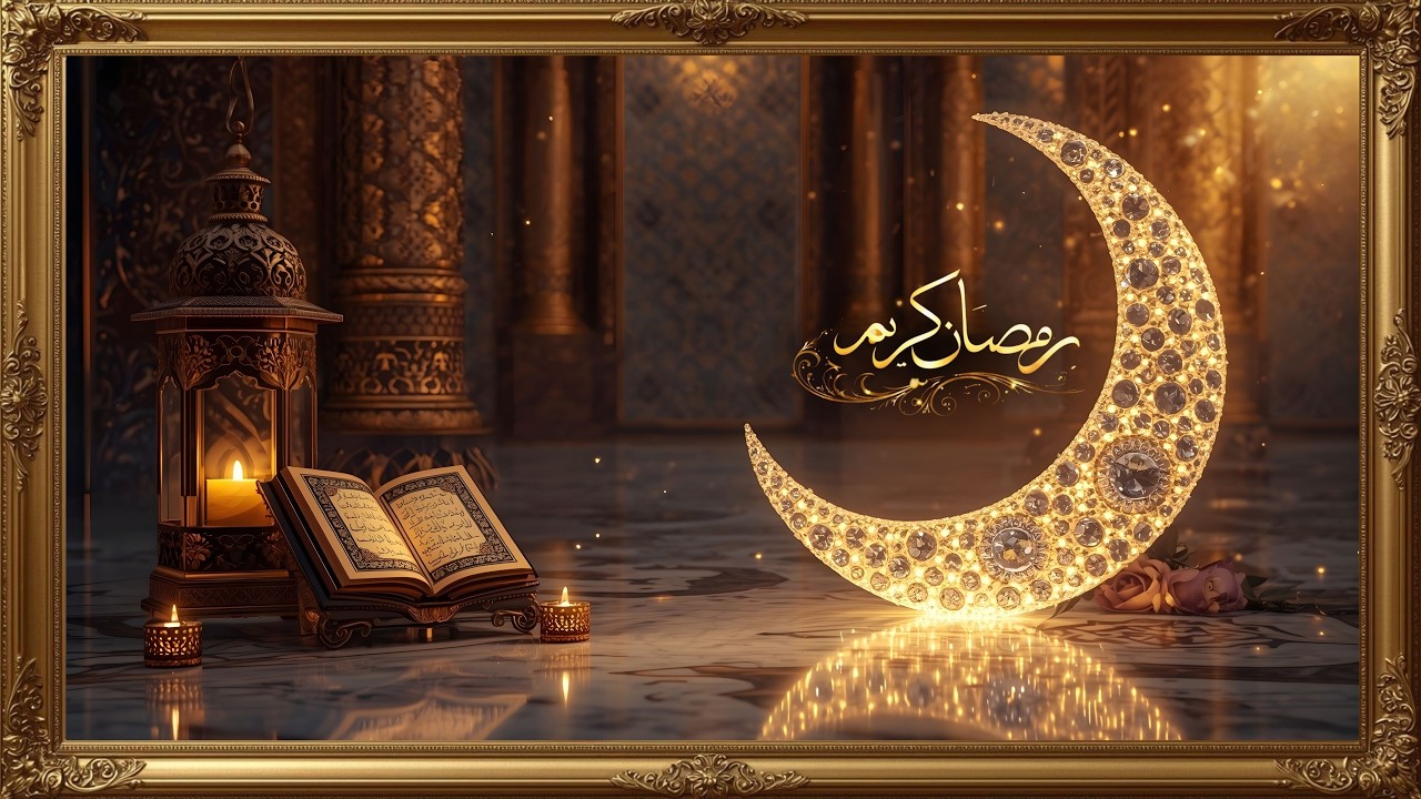 Ramadan Kareem Screensaver | خلفية رمضان كريم 2026  ramadan frame tv art 4k | Gold framed vintage