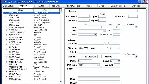 Intro to MylapsTrackside - Racer Registration - Video 2 of 5