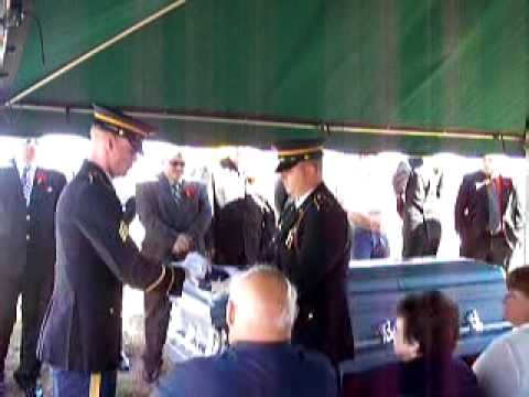 Meredith James Sheldon funeral Flag folding and Pr...