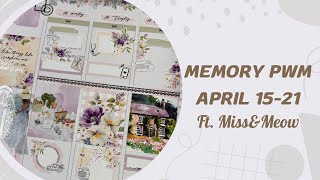 Memory Plan with me April 15-21 ft. Miss&Meow