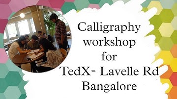 Brush calligraphy Workshop | for TEDx LavelleRoad, 2017 | by Art Ki Barsaat