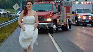Paramedic Bride Rescues Guests in Car Crash While Still Wearing Wedding Dress