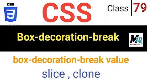 CSS box-decoration-break property || in urdu tutorial