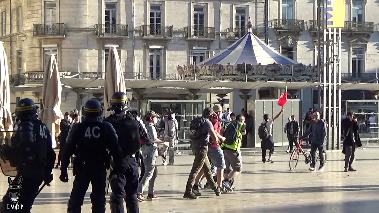 Gilets Jaunes Acte 19 Interpellation En Gilet Jaune De La Bac Sur Un Manifestant à Montpellier