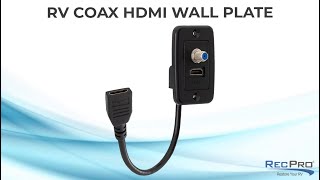 RV Coax HDMI Wall Plate