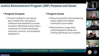 Grant Review Committee: Justice Reinvestment Program - 20250523 (Part 1 of 2)