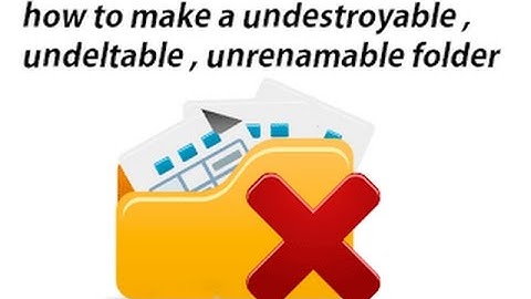 How To Create Undeletable And Unrenamable Folders in Windows | simple trick