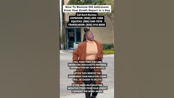 How to Remove Old Addresses from Your Credit Report in 1 Day | Step-by-Step Guide