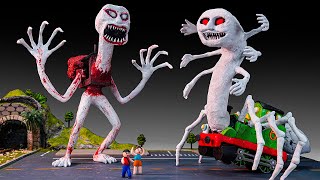 😱 Making NEW CURSED TOBY and PERCY THE TRAINS - Monster Train Creatures with Clay