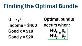 Finding Optimal Bundle Given Utility Function and Budget Constraint