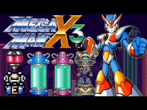 MegaMan X3: All Upgrades, Heart & Sub tanks, Gold Armor, Z-Saber, Vile Capsules (All Items/Upgrades)