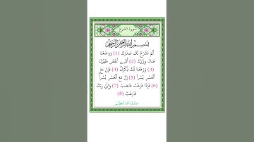 سورة الشرح ألم نشرح لك صدرك #egzonibrahimi #quran #القرآن_الكريم #القرآن #اسلام_صبحي #تلاوة_خاشعة