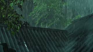 Heavy Rain on Tin & Tile Roof | Rain Sounds for Deep Sleep FAST & Insomnia Relief (3 Hours)
