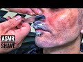 ASMR BEARD CUT • Shaving with a razor after many years • Barber Shave • Massage