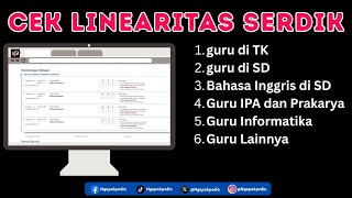 CARA CEK LINEARITAS PPG DENGAN MATA PELAJARAN YANG DIAMPU