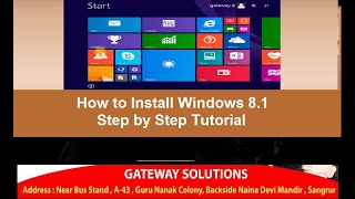 How to Install Windows 8 1 Step By Step Tutorial