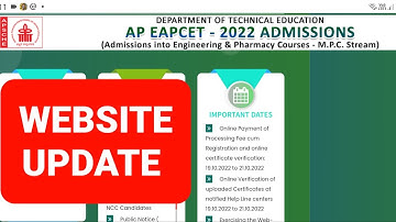 AP EAMCET 2022 WEBSITE UPDATE PHASE 2 SEAT ALLOTMENT|#apeamcet2022 #eamcet2022 #eamcet