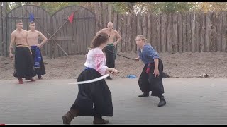 Сабельный бой девушек. Конный театр, Запорожье