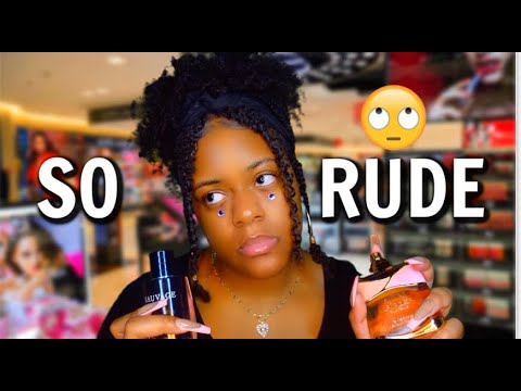 ASMR 💜✨Rude Perfume & Cologne Shop 🙄✨Spraying • Describing • Tapping ✨ (Gets Intense 😅)