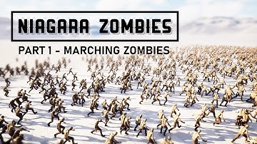 Unreal Engine Niagara Zombie Horde Simulation - Part 1 - Marching Zombies