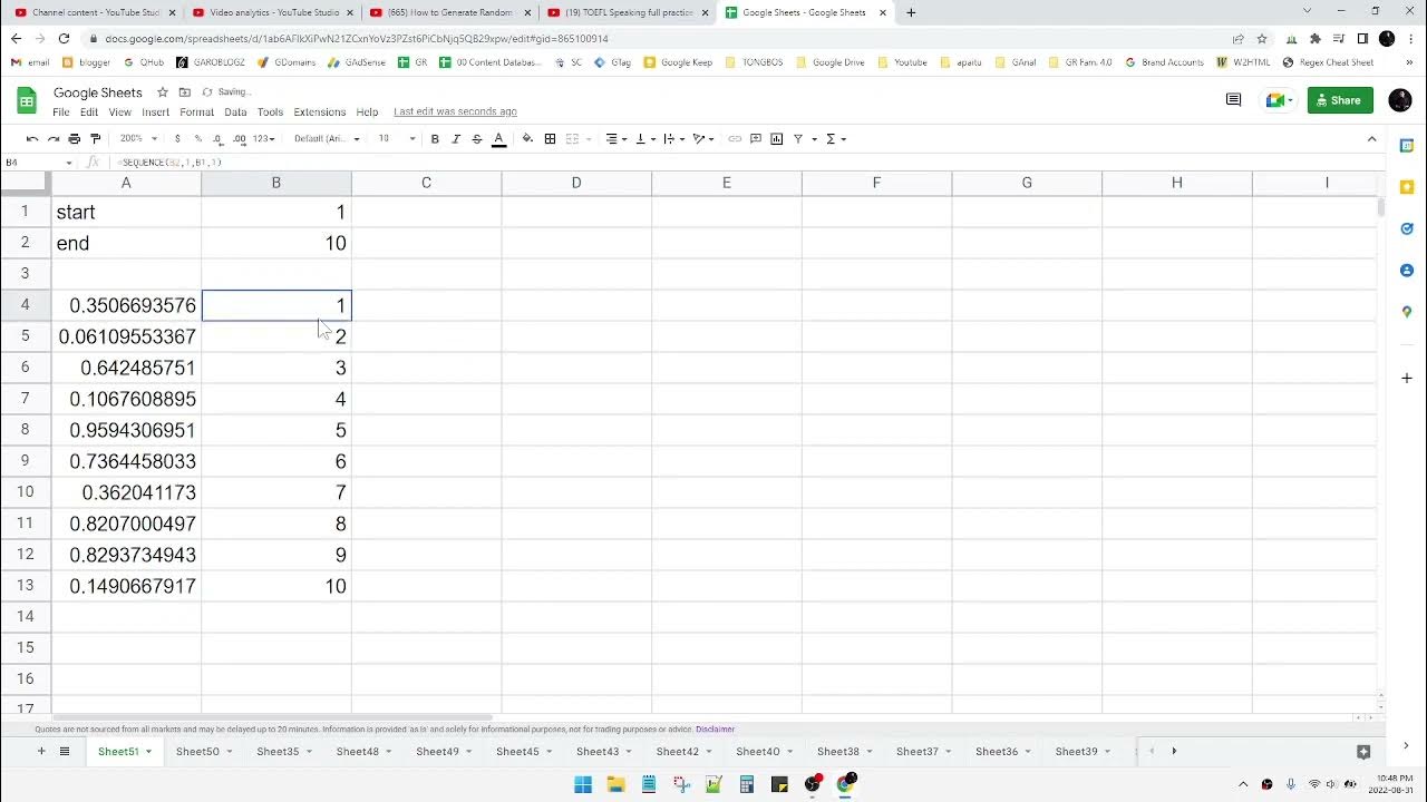 Google sheets excel random number generator no repeats youtube