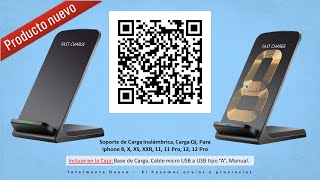 CARGADOR INALÁMBRICO - PARA EL IPHONE Y TODOS LOS DEMÁS EQUIPOS QUE ACEPTEN CARGA Qi