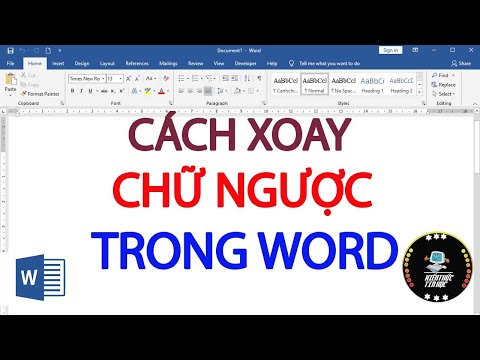 Cách xoay ngược chữ trong word