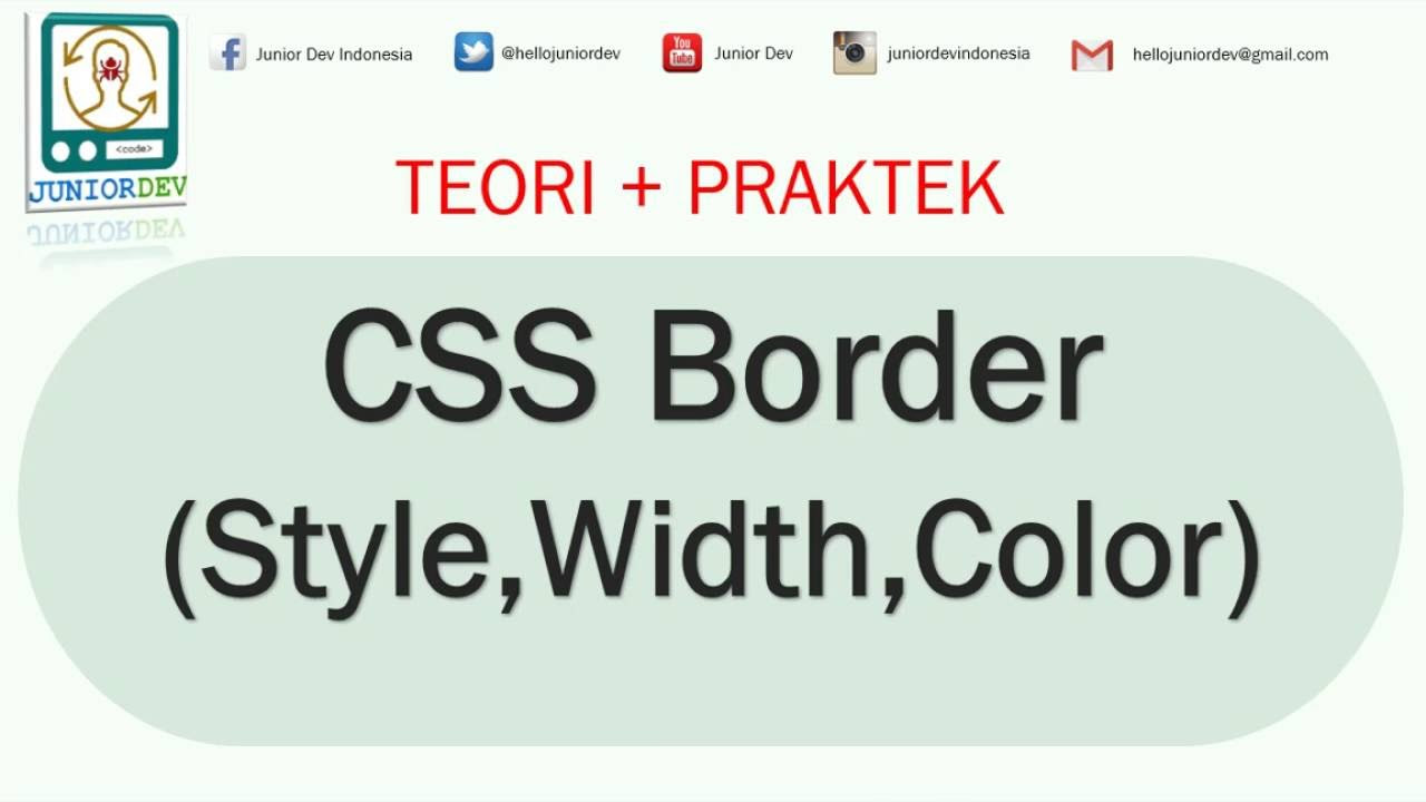 style border  New  Membuat Border dengan CSS (Width - Style - Color) | Tutorial CSS (part 6)