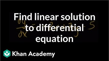 Finding particular linear solution to differential equation | Khan Academy