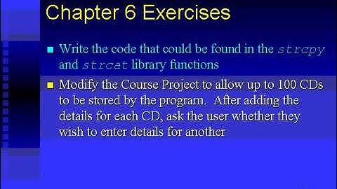 C Programming Tutorial 42   Exercises Chapter 6