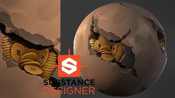 Making Stylized Coins in Broken Wall Material with Substance Designer