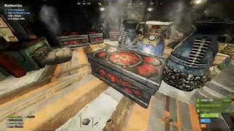 RUST Triple Cave Base showing living area and loot