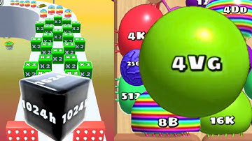 [Day 40] Blob Merge 3D - 4VG vs Jelly Run 2048 (Level Mode vs RIO Adventure Mode) - Episode 234 Live