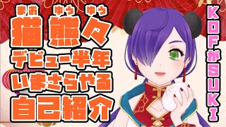 「【自己紹介】デビュー半年でやっと【Vtuber猫熊々】」のサムネイル