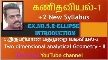 12maths|Ellipse intro.|tnscert #class12maths #twodimensionalanalyticalgeomtry2 #ellipseintroduction