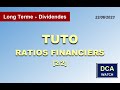 Dca watch tuto  ratios financiers 22  detteebitda  croissance estime