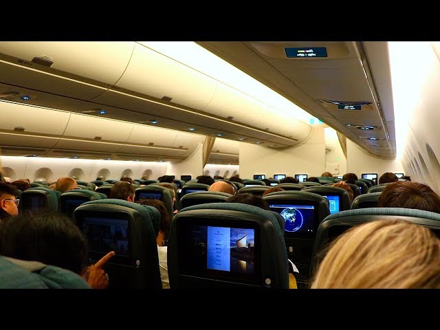 Cathay Pacific Airbus A350 900 Economy Class Hong Kong