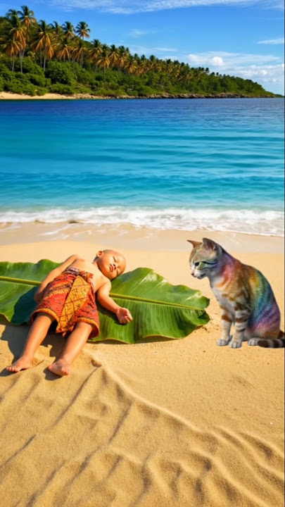 wkwk,Gemoy ajak shohib ngadem di laut😂 #cats #funnycats #kucing #kucinglucu #kucingimut #lucu #gemoy