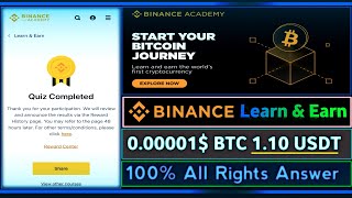 Binance Learn & Earn || Bitcoin Basics || All Rights Quiz Answer || Complete Quiz And Earn Crypto - screenshot 4